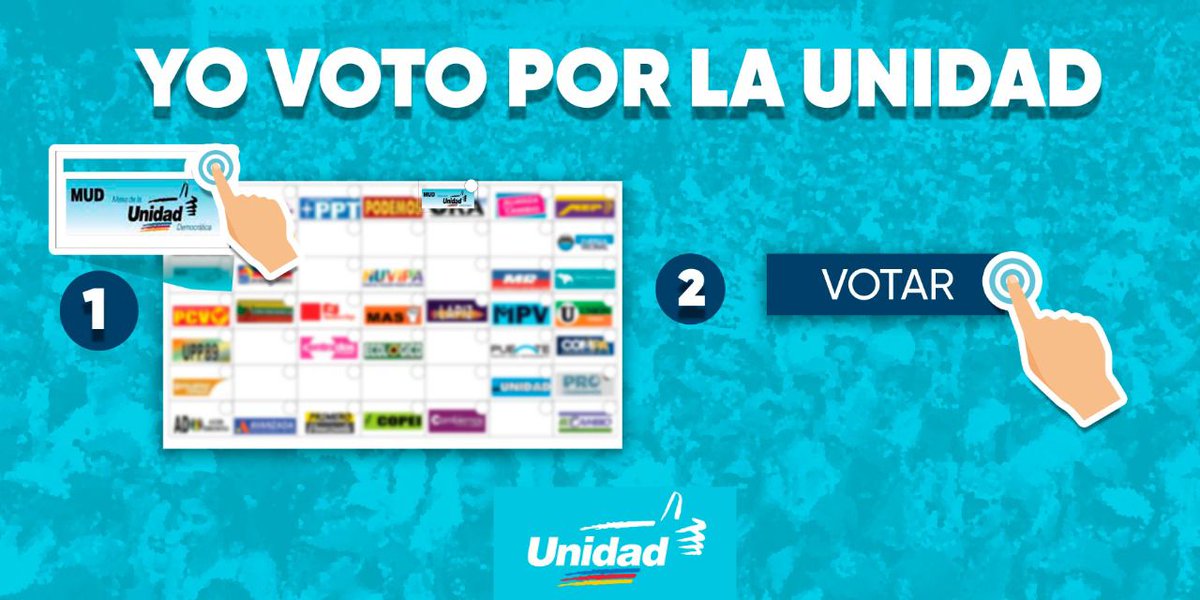 Vota seguro: 
Paso 1: UNIDAD
Paso 2: VOTAR
Es rápido y fácil, no inventes: VOTA UNIDAD.

#YoVotoPorLaUnidad