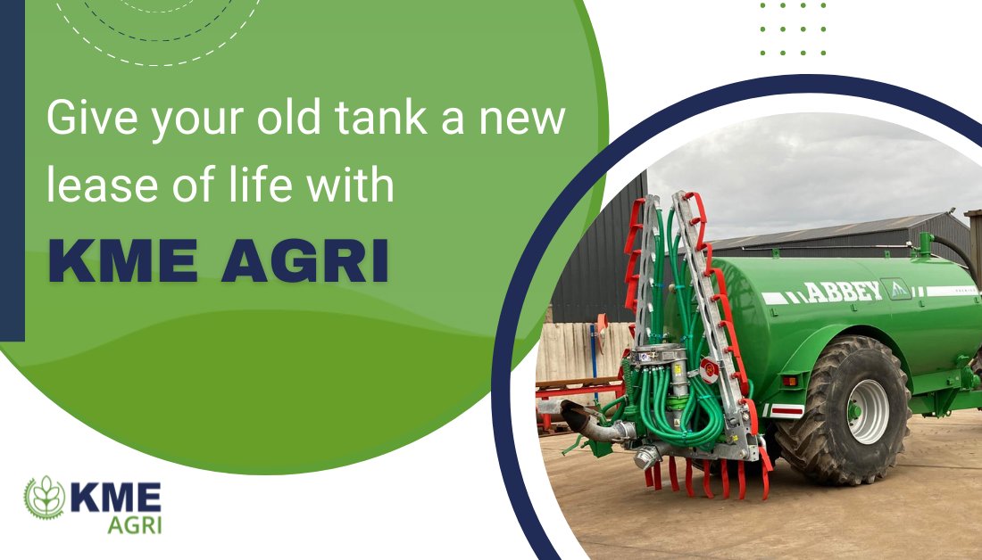 KMEAgri's tweet photo. Have you an old tank❓  Thinking of changing to a LESS application method to spread organic manure.

Contact us for more details! 📞

#KMEAgri #FarmMachinery #Farm365 #SlurryApplicator https://t.co/Q6VrhDHcNu