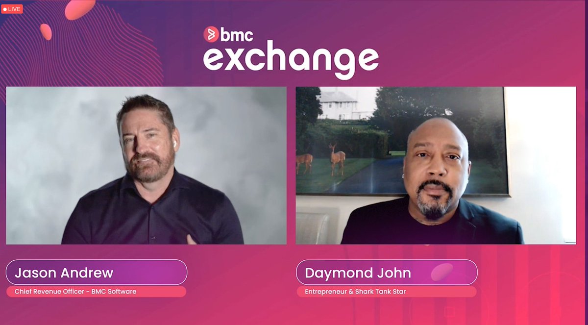 jmeserve's tweet image. Daymond John takes the stage @ #BMCExchange