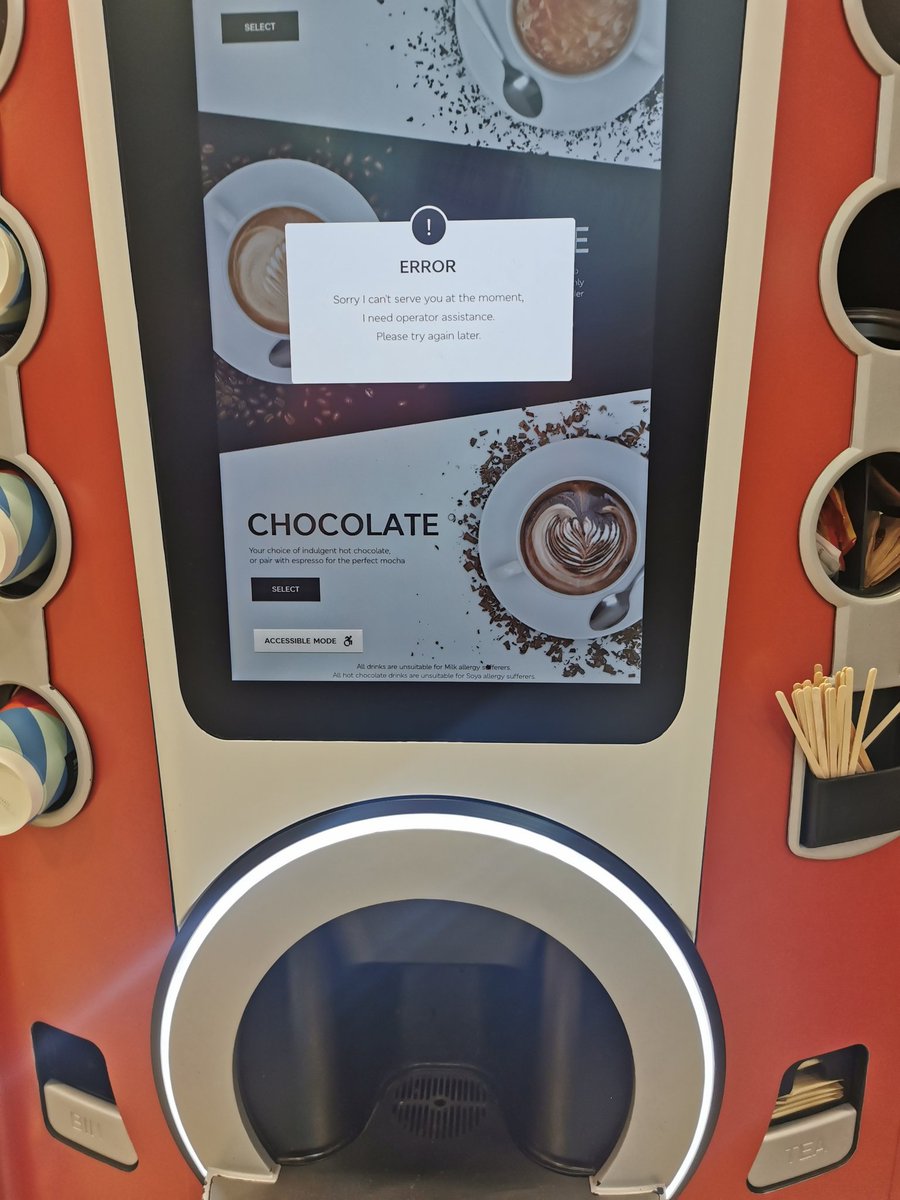 VCEB81's tweet photo. @Morrisons @MorrisonsNews again coffee machine outta order at Kirkstall store 😩! https://t.co/LSCbV6WG9l