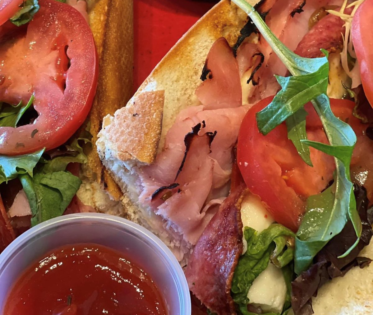 RoswellMellowMu's tweet photo. You want Hoagies? WE’VE GOT THEM! Take an inside look at what goes into our Italian Hoagie making it a hot item on our menu! 

Also available:
*Meatball Hoagie
*Avocado Hoagie
*Steak &amp; Cheese Hoagie + more
.
.
.
.
#MellowMushroom #AtlPizza #RoswellResturants #30075Living https://t.co/UyygPW6hZL