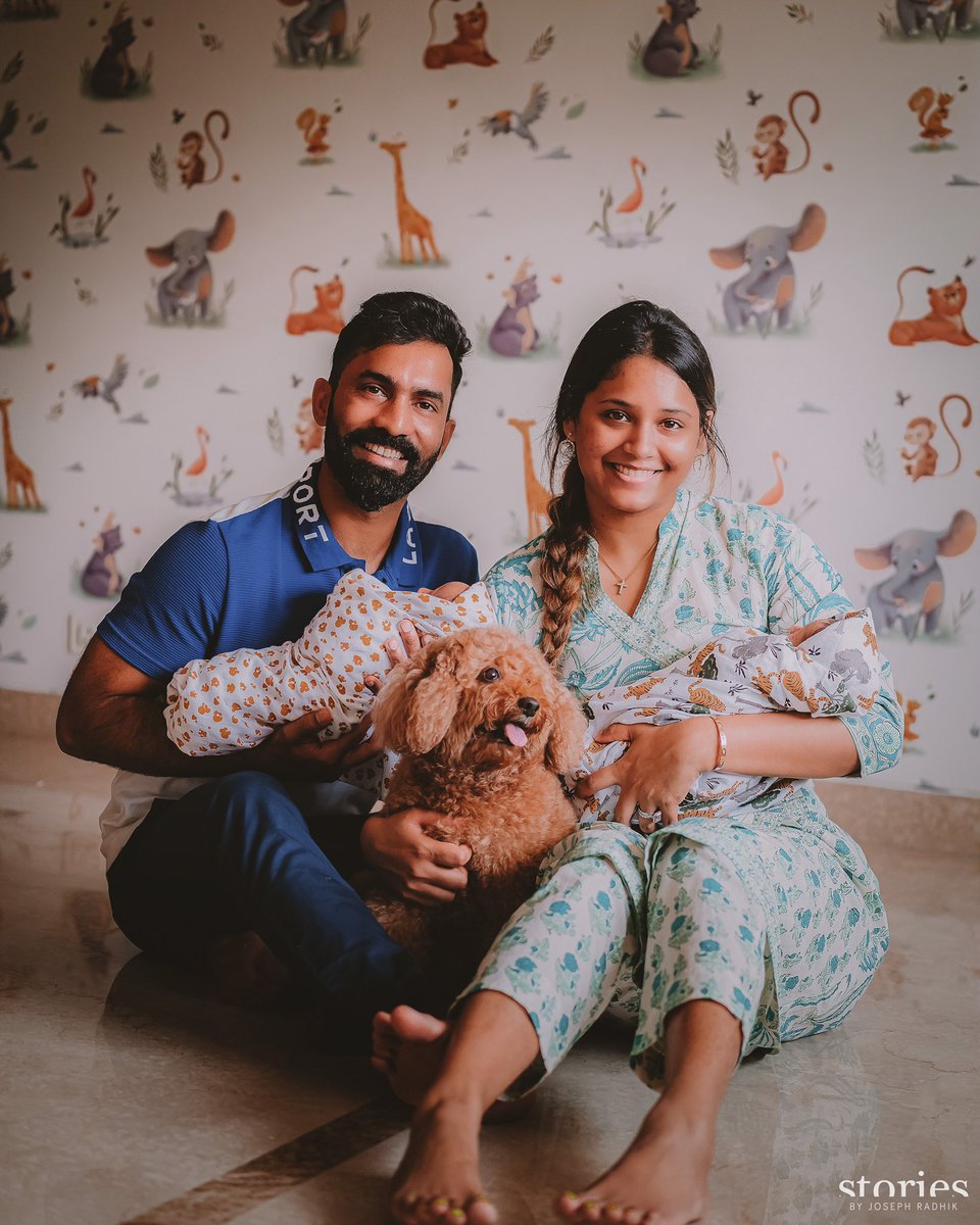 And just like that 3 became 5🤍

<a href="/DineshKarthik/">DK</a> and I are very humbled to have been blessed with two beautiful baby boys, Kabir Pallikal Karthik &amp; Zian Pallikal Karthik, and we could not be happier🤍