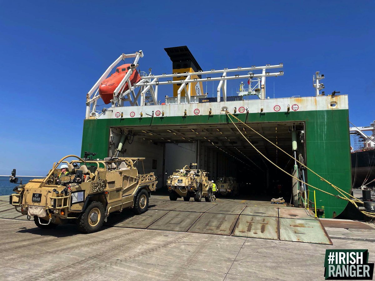The Royal Irish Regiment (@ririshregiment) on Twitter photo #IRISHRANGERS have arrived at the <a href="/DefenceHQ/">Ministry of Defence 🇬🇧</a> Land Regional Hub in Duqm, Oman.
They will work alongside The Royal Scots Dragoon Guards and The Sultan of Oman’s Armed Forces with support from <a href="/ArmyAirCorps/">The Army Air Corps</a> Apaches and Wildcats ☘️
#EnduringFriendship #IRISHRANGERS have arrived at the <a href="/DefenceHQ/">Ministry of Defence 🇬🇧</a> Land Regional Hub in Duqm, Oman.
They will work alongside The Royal Scots Dragoon Guards and The Sultan of Oman’s Armed Forces with support from <a href="/ArmyAirCorps/">The Army Air Corps</a> Apaches and Wildcats ☘️
#EnduringFriendship
