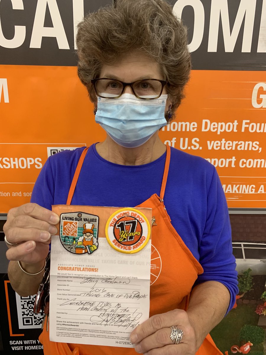 Sally (head cashier <a href="/2016/">2016</a>) celebrating 17 yrs today a Home Depot!
