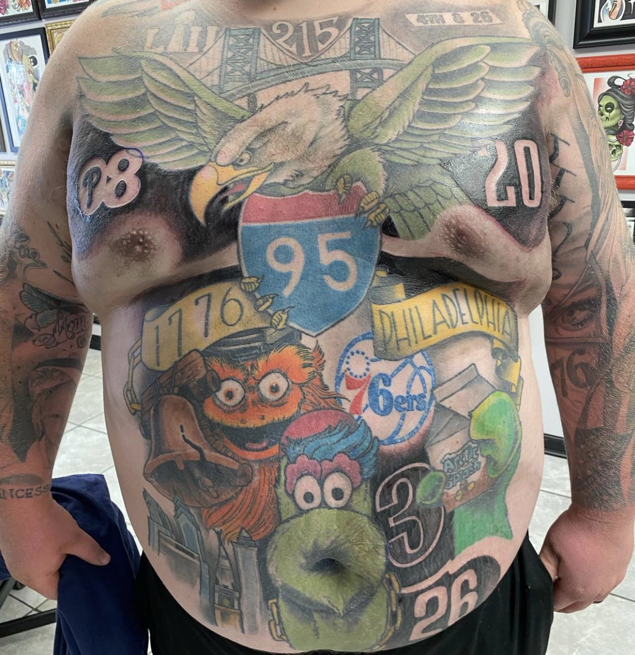 Tattooed Philly Sports Fan Kicked Out Of PhilliesYankees Game   Philadelphia PA Patch