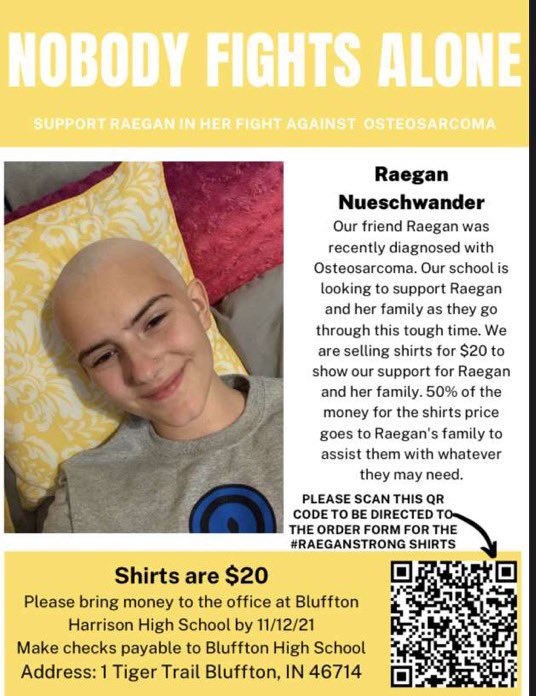BlufftonHSStuCo's tweet image. Click the link to buy a shirt to support Raegan forms.gle/EnGoqXGsiKDLF4…