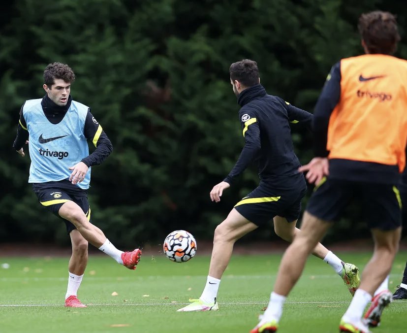 🚨 Christian Pulisic is back and took part in full first team training alongside N’Golo Kante, Azpi and Christensen.