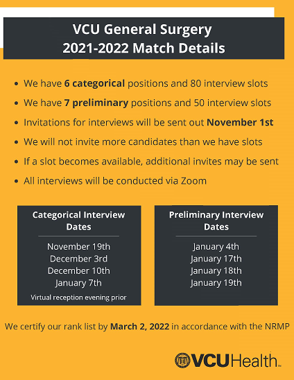 We can’t wait to meet this year’s outstanding #GenSurgMatch2022 applicants! Transparency in our selection process is below #Match2022 #MedEd