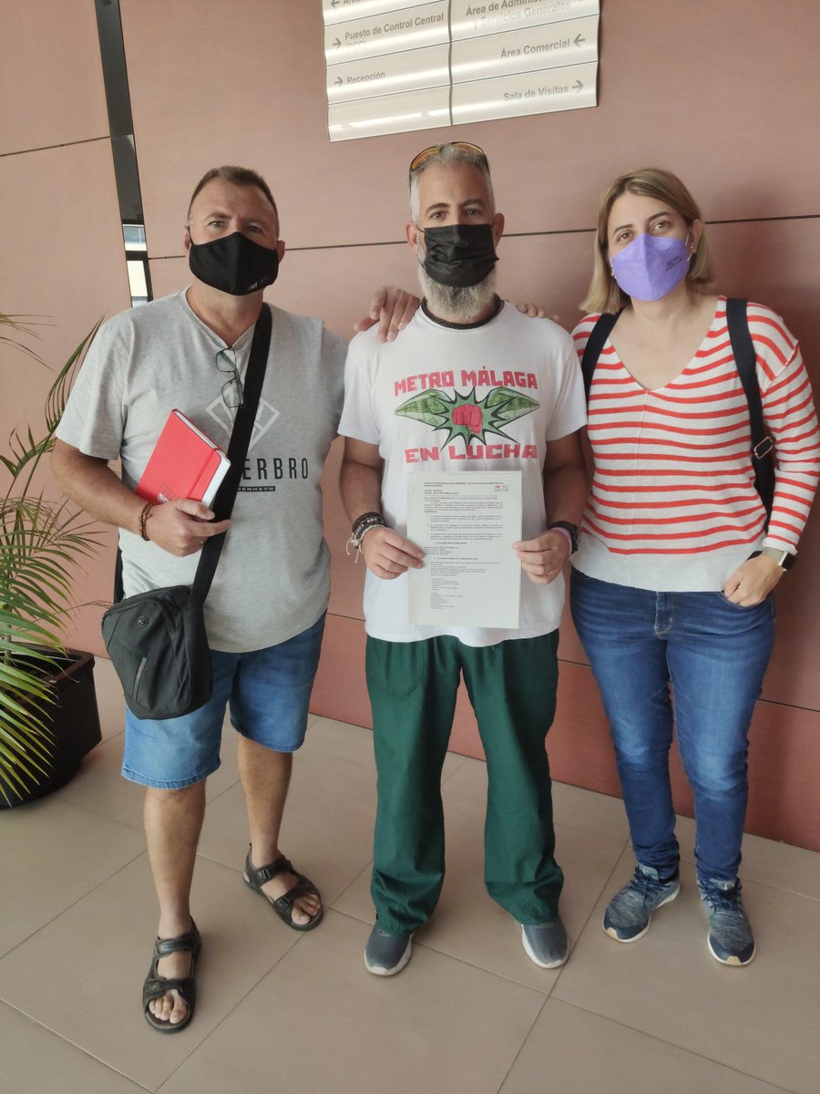 MetroMalagaCCOO's tweet photo. Hemos denunciado el Convenio de Metro Málaga. Se inicia un proceso en el q esperamos @metromlgoficial no juegue igual de sucio q en 2018 y q @aopandalucia entienda q la precariedad y los graves problemas en la conciliación familiar es algo por lo que lícitamente lucharemos. https://t.co/6dwtohNVKC