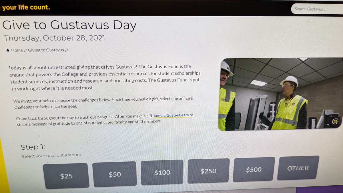 Catching a little of the live stream for Give to Gustavus Day. gustavus.edu/givetogustavus…  #fireuptherouser #GoGusties