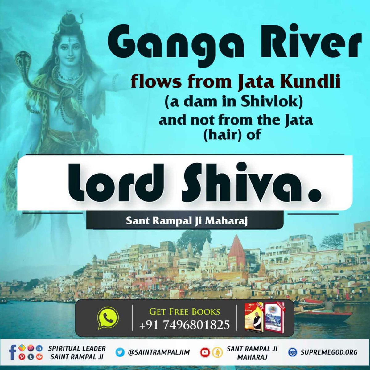 #धरतीपर_कैसे_आयी_गंगा
River Ganges is a living example of the fact that there is an imperishable world above the earth which is called Satlok, we are all residents of Satlok.
Sant Rampal Ji Maharaj 
🔁
