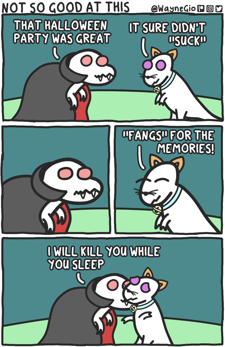 WayneGio's tweet photo. Halloween party!
#comic #comicd #webcomic #webcomics #puns #dinosaurs #Costume https://t.co/ywlQHLotU1