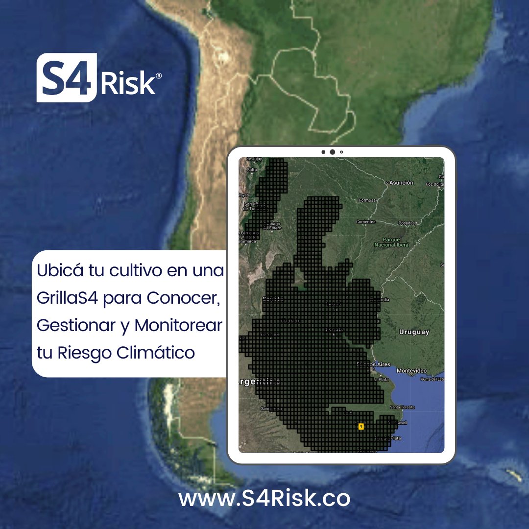 El SimuladorS4® te permite seleccionar fácilmente la protección más eficiente para tus necesidades particulares, y comprar en línea tus coberturas a través de pólizas de seguros y/o derivados financieros.

Gestioná tu #riesgoclimático en S4Risk.co 

#Sequia