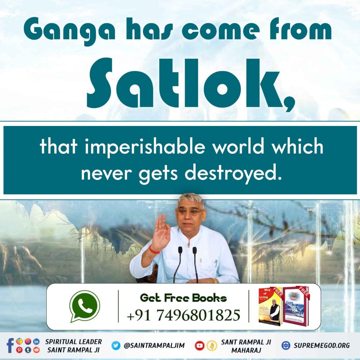 Ravisingh9935's tweet photo. #धरतीपर_कैसे_आयी_गंगा
Ganga has come from Satlok, that imperishable world which never gets destroyed. https://t.co/h1D7BM7Lmm