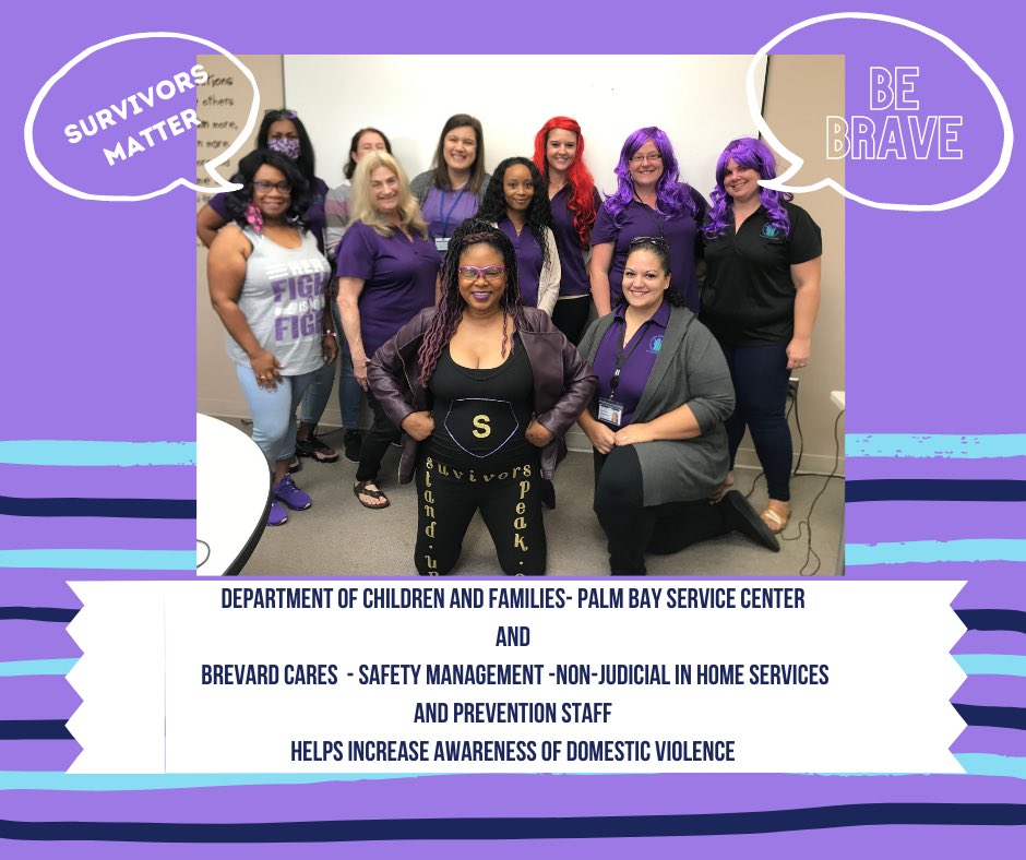 Look at our staff and community partners rocking purple for #wewearpurplewednesdays in honor of #domesticviolenceawarenessmonth!