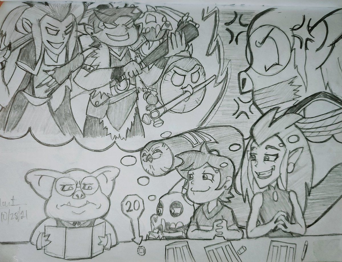 JLastx99's tweet photo. Day 28: Roleplay / DnD

#Tibbles or Tibblet-Tibblie Grimm Hammer III is running his own DnD stand but he can't scam the scammers this time. 🤣

#Hootober #savetheowlhouse #TOH #theowlhousefanart #TheOwlHouse #luznoceda #kingclawthorne #edalynclawthorne #hooty https://t.co/LreL8c2D1Z