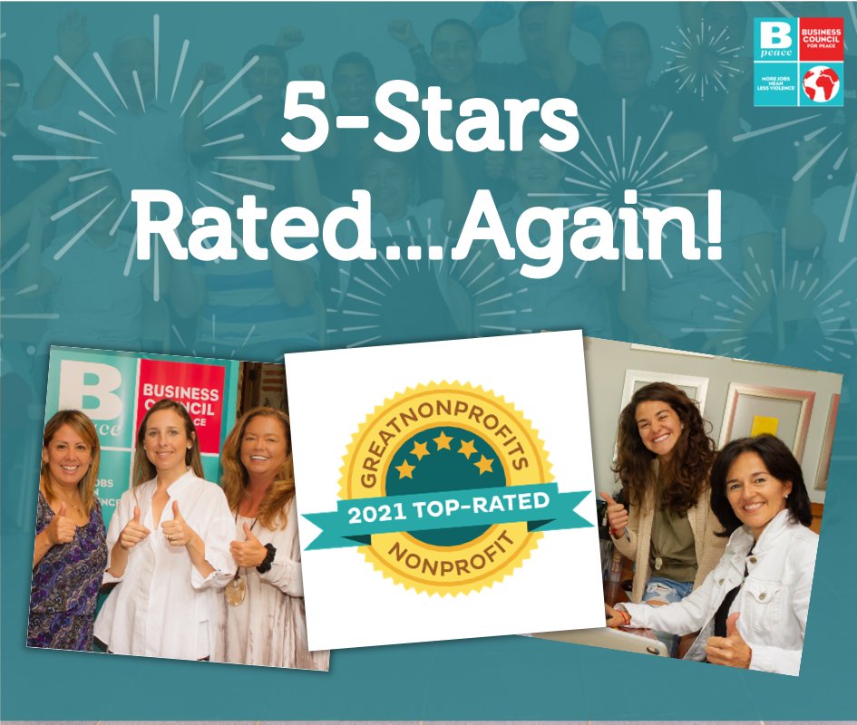 BpeaceHQ's tweet photo. OH YES! For the 9th year in a row, we have earned 5 stars on GreatNonprofits! Thank you to everyone that voted for us! #BeingRecognized #5stars #GreatNonprofits #Bpeace 👈 https://t.co/LbSrJxFLrl