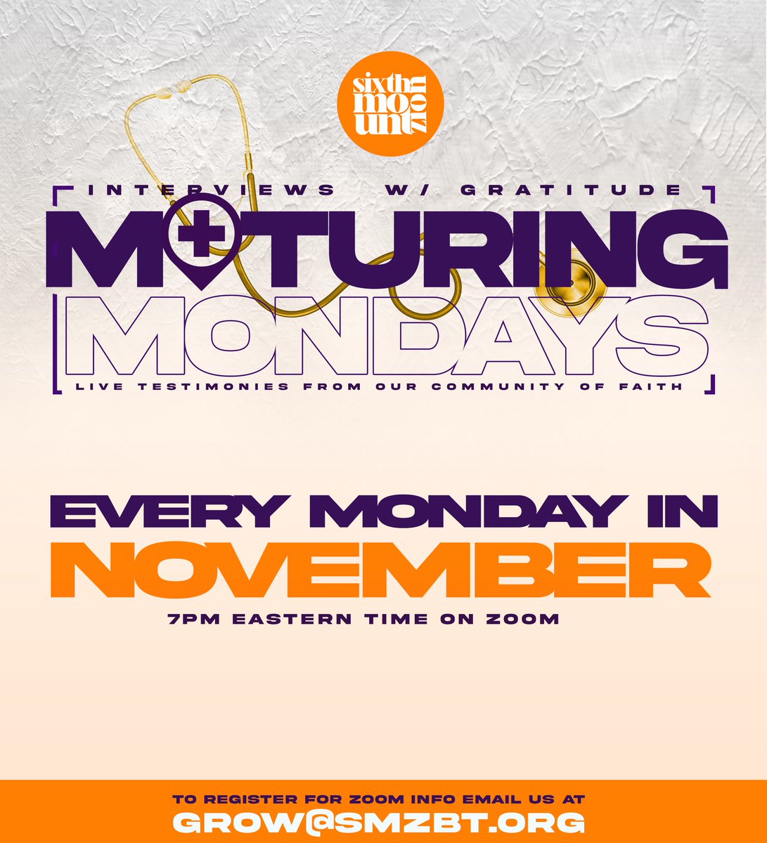 ⛑”Maturing Mondays” returns in November with new sessions every Monday at 7PM🧑🏽‍⚕️👨🏾‍⚕️🙌🏽  #smzbthealth #healthcare #maturingmondays