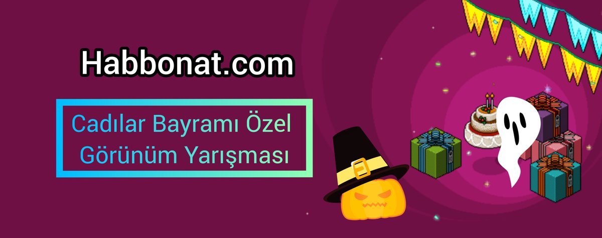 🎃Habbonat.com Cadılar Bayramı Özel Yarışma🎃
Cadılar bayramına sayılı günler kalmışken biz de görünüm yarışması düzenlemek istedik.

📢Son katılım ve açıklanma : 01.11.2021
#habboween #habbogiveaway
🍬🍬🍬
Yapılması Gerekenler ve Detaylar:
Ektedir
⬇️⬇️⬇️