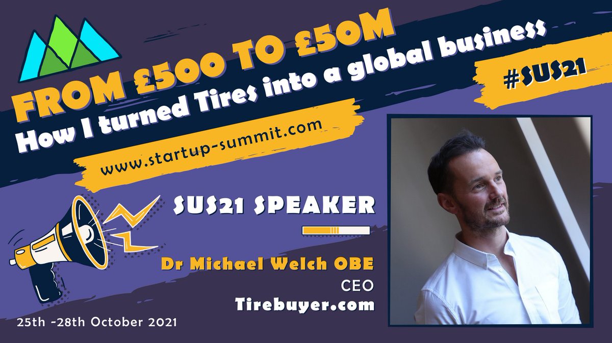 Startup_Summit_'s tweet photo. Up next: in-person at #SUS21!

✨ Mike Welch OBE @blackcirclesmd | @TireBuyer 

✨ Interviewed by Hazel Jane @tn_scots | EEMA at @TechNation https://t.co/kX40Vg1ErI