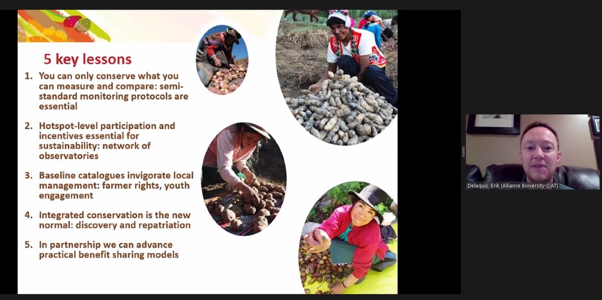 Dr Prishnee Bissessur (@prishnee_b) on Twitter photo <a href="/RTB_CGIAR/">RootsTubersBananas Breeding</a> Webinar on "Tapping into the genetic diversity of RTB crops in their hotspot’s areas for a more resilient food system."🥔🍠🍌
<a href="/ErikDee3/">Join Erik Delaquis @ErikDee@fediscience.org</a> and Stef de Haan share five main lessons learnt from the work led in Peru on on-farm conservation of cassava and potato landraces! <a href="/RTB_CGIAR/">RootsTubersBananas Breeding</a> Webinar on "Tapping into the genetic diversity of RTB crops in their hotspot’s areas for a more resilient food system."🥔🍠🍌
<a href="/ErikDee3/">Join Erik Delaquis @ErikDee@fediscience.org</a> and Stef de Haan share five main lessons learnt from the work led in Peru on on-farm conservation of cassava and potato landraces!