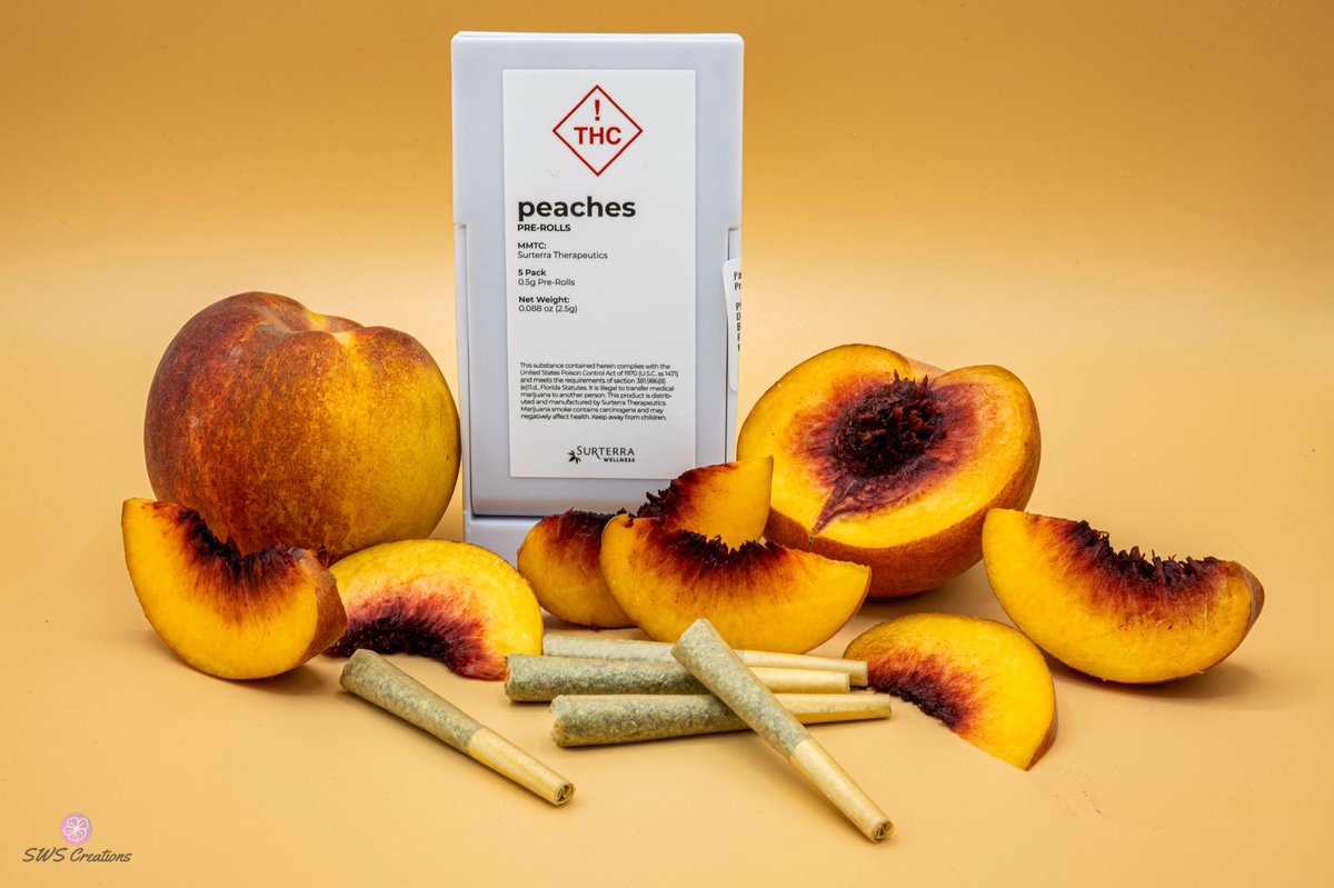 Shot for <a href="/surterra/">Surterra</a> #productphotography #cannabis #products #peaches