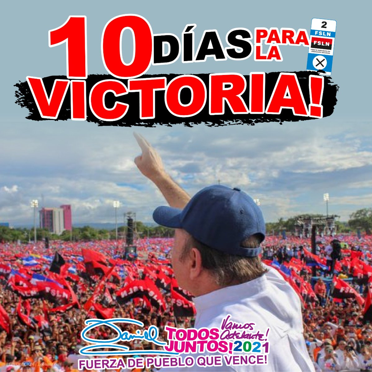 LaMilpaRev's tweet photo. ❗ A 10 DIAS PARA LA GRAN VICTORIA DEL PUEBLO PRESIDENTE ✊🏽❤🖤

#Nicaragua 
#UnidadParaLaProsperidad 
#TodosJuntosVamosAdelante 
#OctubreVictorioso https://t.co/ISUOYK2OL5