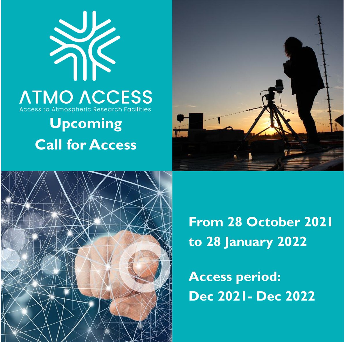 atmo_access's tweet photo. 🆕The first call for access to the 43
@atmo_access facilities is now open until 28 January 2022 !
ℹ️ Find more information about the process at https://t.co/4Izfxl398I https://t.co/D8qayuj3Zq