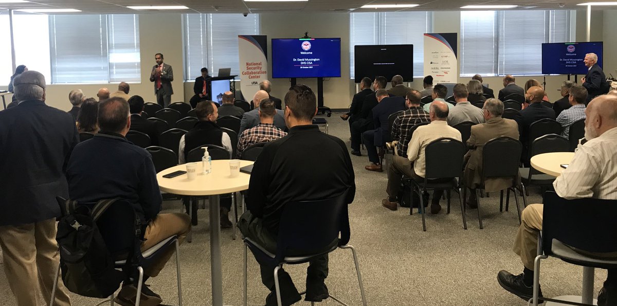 utsanscc's tweet photo. It’s a packed room for Dr. David Mussington @CISAgov at the #UTSANSCC! #cyber #cybersecurity #research #smartgrid #satx #satxtech https://t.co/BbPgvriKgh