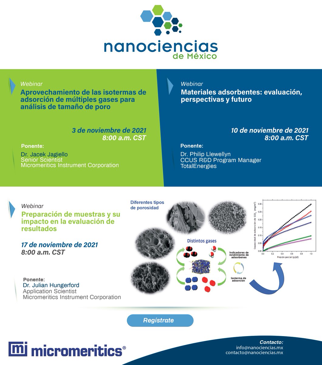 nano_mexico's tweet image. Nanociencias de México te invita a los webinars de Micromeritics que se llevarán a cabo en el mes de noviembre ¡Regístrate!
Liga para registro: : event.on24.com/eventRegistrat…
#Nanociencias #Micromeritics