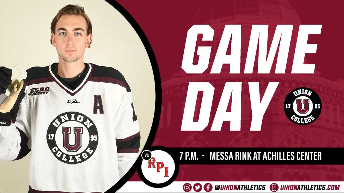 IT'S GAMEDAY!!!!! Union welcomes RPI into Messa Rink for the start of league play. Puck drop is at 7 p.m.!!

Live Stats and Video can be found on the Gameday program: bit.ly/2ZwI1JP

#GoU #ECACHockey