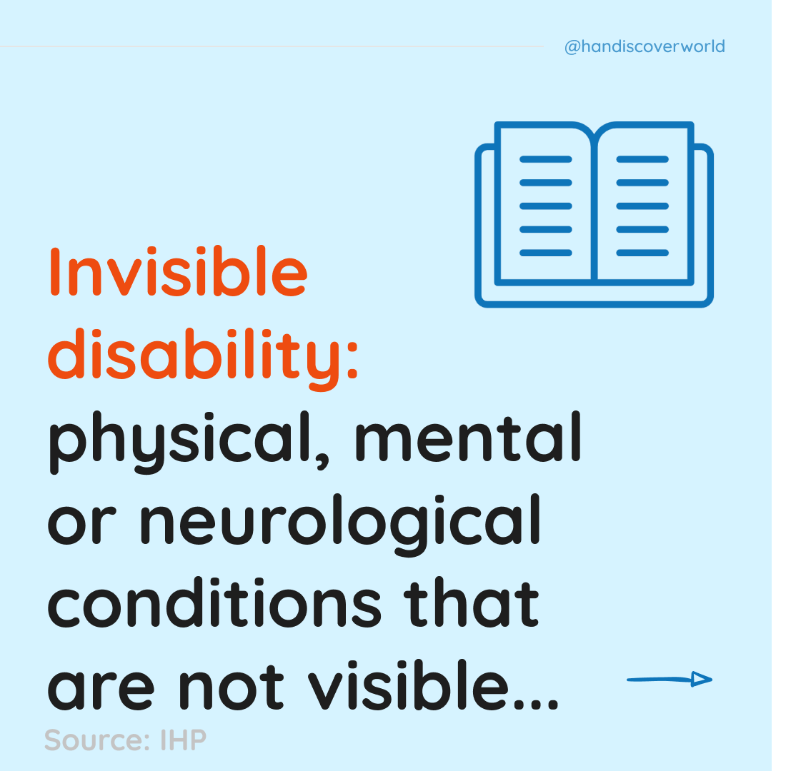 Handiscovercom's tweet photo. Have you ever heard of invisible disabilities? We care about disability and aim at raising awareness ๐ช
Book accessible accommodations on our site โฟ๏ธ Link here ๐ https://t.co/A4TTHjQvEj
#Handiscover #Disability #RaiseAwareness #InvisibleDisability https://t.co/j6CQF2Lcad