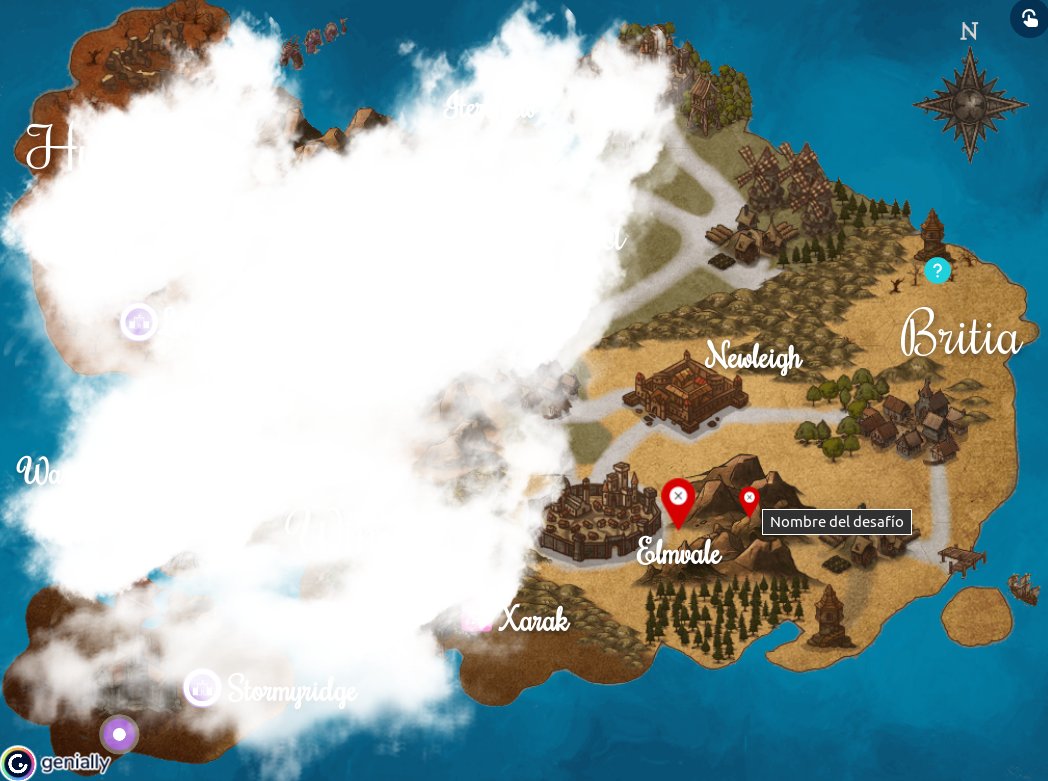 FantasyClassApp's tweet image. 🏰FantasyClass.app 1.88: Ahora podemos crear eventos automáticos e interactivos, y cuando añadimos un desafío al mapa, podemos cambiar su tamaño y se muestra el nombre del desafío al pasar por encima #gamificación #FantasyClass #educación #gamification