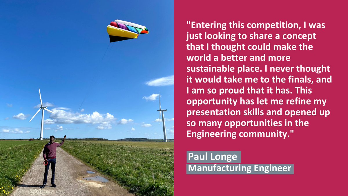 AWE_plc's tweet photo. Congratulations to Paul Longe, who won the Global @IET #Presentin10 competition with his #Sustainability presentation titled, “Airborne Wind Energy: Why I love kites, and you should too”. Watch Paul's presentation and other finalists at https://t.co/GFMprJaErF https://t.co/zAuop8DQRH