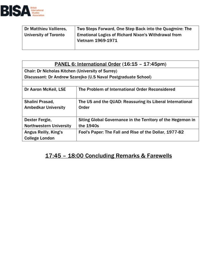 🎉 And finally, we have our fantastic community of PGR &amp; ECRs presenting their work on topics such as transatlantic relations, Southeast Asia, human rights, great power politics, international order and more!

See the conference programme below for more details 🤩