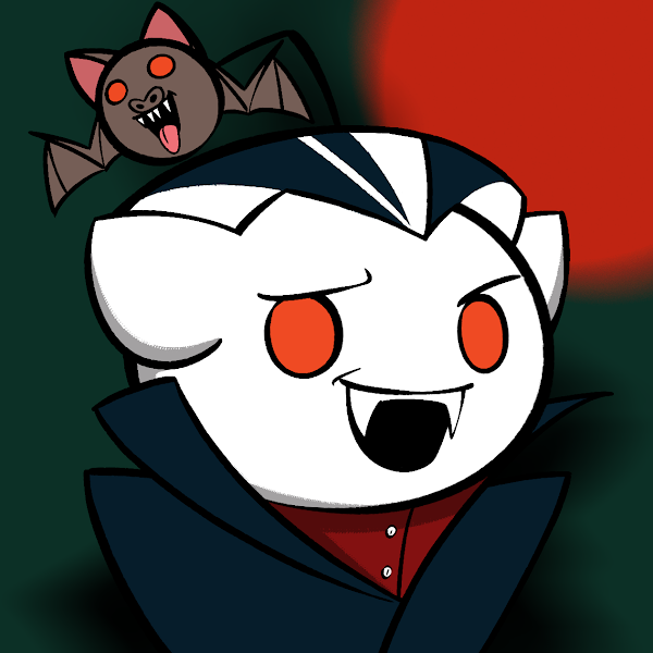 New PFP. Ready for Halloween. The <a href="/SVSNFT/">Sneaky Vampire Syndicate</a> squad made me an amazing gift: my own honorary vampire. I can't say what inspired them... but it could be a famous doodle I made once back at <a href="/UVA/">UVA</a>.... I've got 4 other vamps in the wallet and they're all staked (hah, I see what u did)