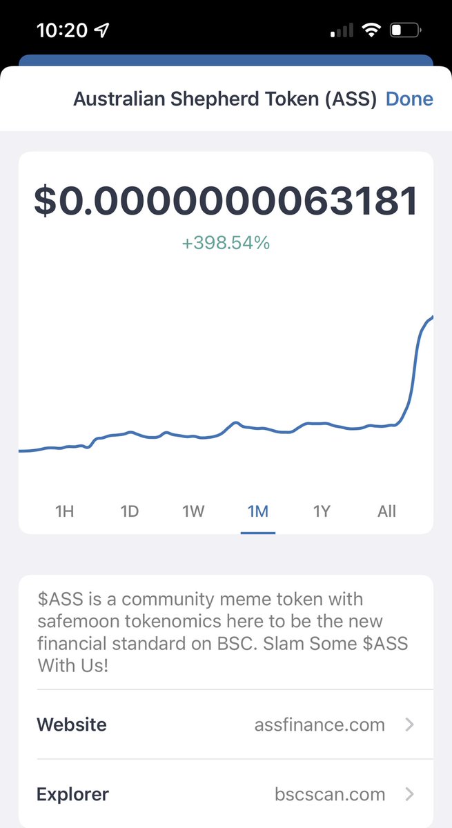 coffeeur_coffee's tweet photo. Get you some $ass #asstoken @ugliestduck @assfinance @tradinbenjamins 

It’s up almost 400% in a month!! 🍑🍑🍑🍑🍑🍑🍑🍑🍑🍑 https://t.co/C9ZQiBp5AX