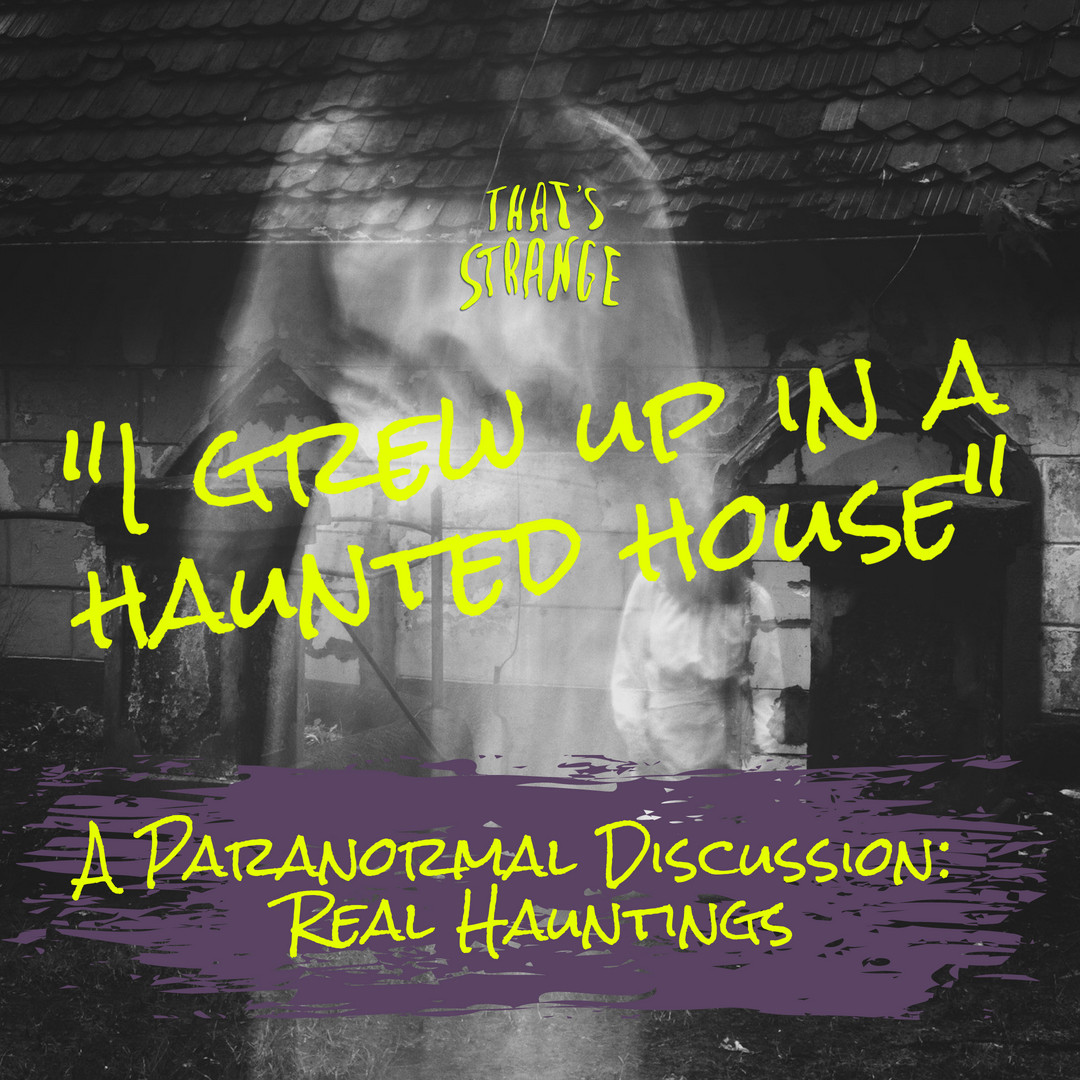 _thatsstrange's tweet photo. Our guest this week actually lived in a haunted house?!  Check out Jordan's story in our newest episode! #hauntedhouse #reallifehaunting #thatsstrange #halloween #newepisode https://t.co/ZDam73GufJ