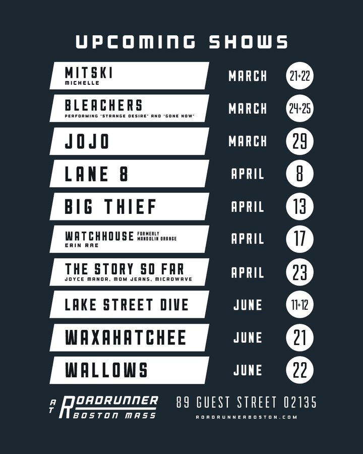 First Shows Announced For Boston S Newest Music Venue Roadrunner