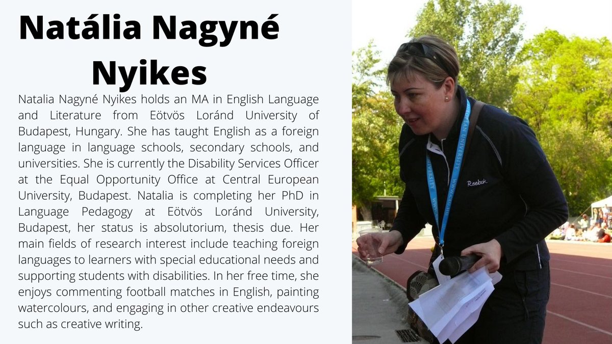 dsdw_hungary's tweet photo. 8th Disability Studies Conference 
16/11/21 
Registration here: https://t.co/wcc4Dc3Yxd 
#DisabilityStudies #PhDstudent #Intersections #ConfernceSpeaker https://t.co/Y5Fv123JmH