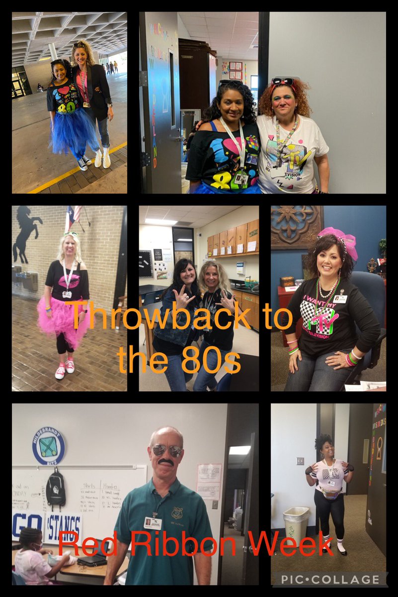 KimiWilliams_1's tweet photo. Our @HildebrandtKISD throwing it back to the 80s for Red Ribbon Week 2021! #HildeJoy https://t.co/5O1xwXUSoi