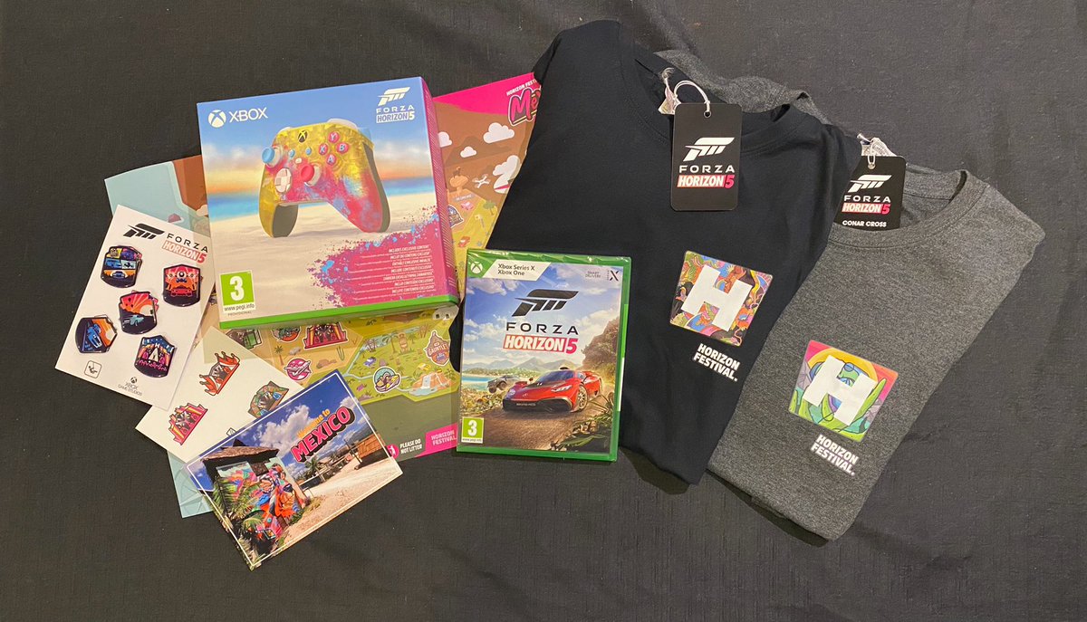 ConarCross's tweet image. Received some amazing Forza Horizon 5 goods today, thank you @WeArePlayground !! 🎉