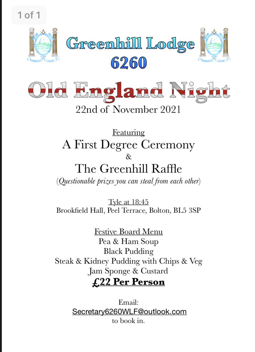 6260Lodge's tweet photo. For all you masons local’ish’ to West Lancs we should be having a great ceremony this month. Check out the post below and either message me or get in touch as per our poster. See you there! Non-masons to dine also. #Freemasons @WestLancsPGL https://t.co/sPY1NskREb