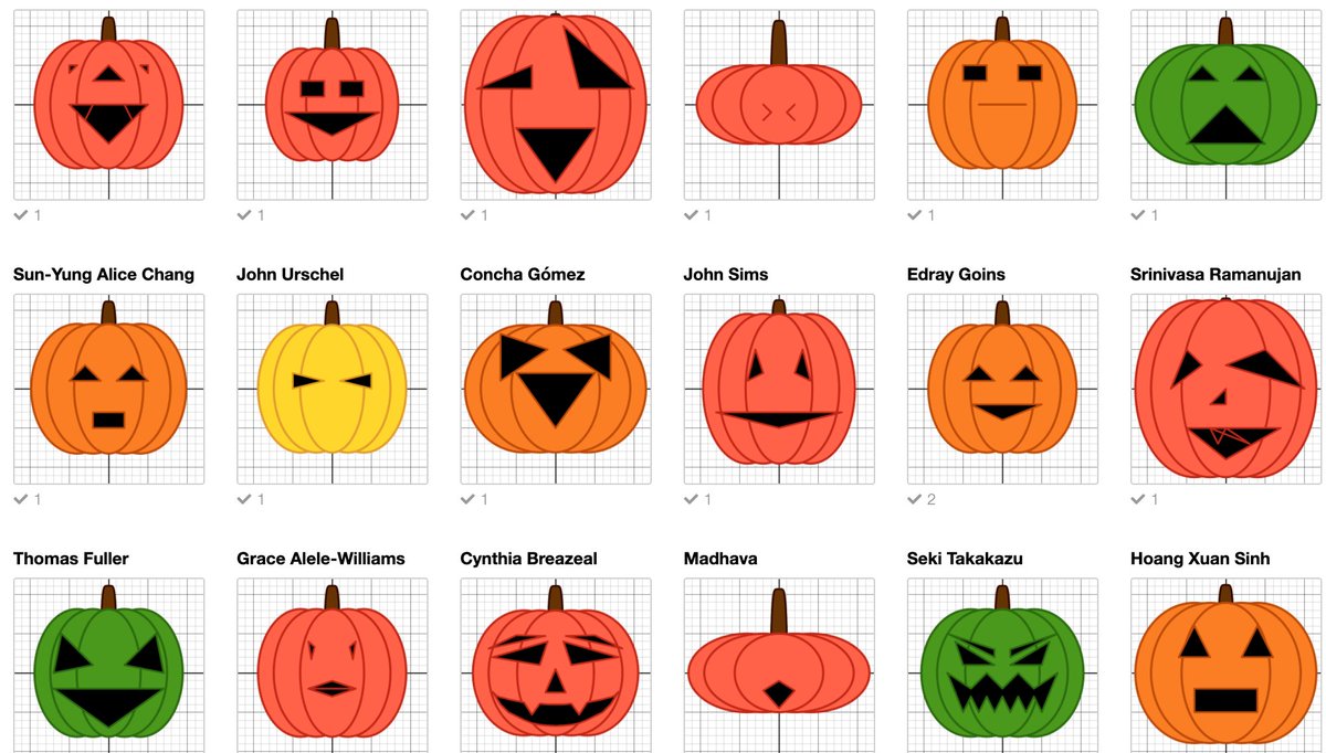 Some great <a href="/Desmos/">Desmos</a> pumpkin carving from my <a href="/ColumbusAcademy/">Columbus Academy</a> students!