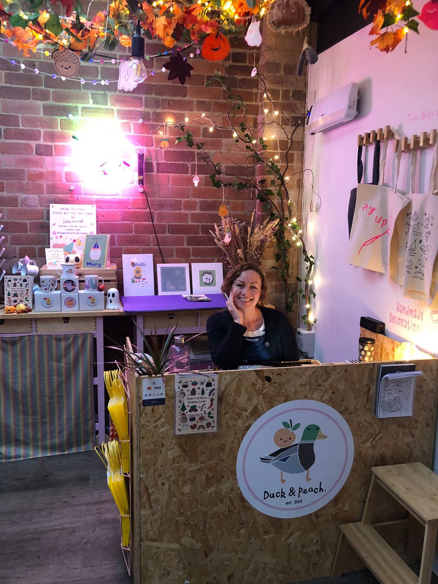 So, I haven’t been much of a tweeter up ‘til now, but I’m gonna give it a go… as an intro, here I am working in my lovely little shop this afternoon in the 1924 Building in #belper 🎨 #shopsmall #Illustrator #artistontwittter  #uksmallbiz #studio #shop