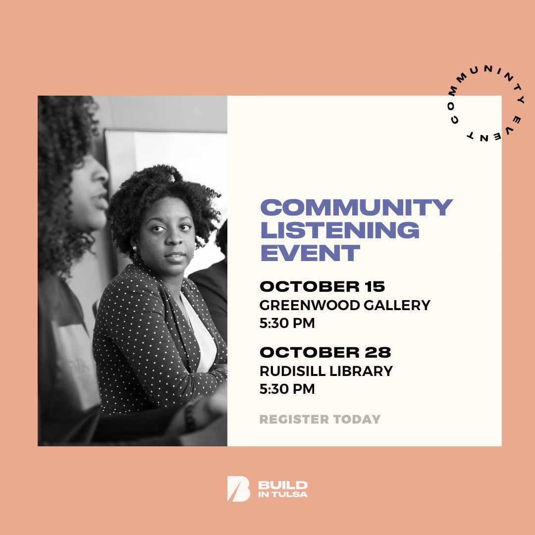 Tyrance Billingsley II (@tyranceii) on Twitter photo Community listening event happening tonight! <a href="/BuildinTulsa/">BuildinTulsa</a> <a href="/urbancoders918/">Urban Coders Guild</a> <a href="/emfluencer/">EmfluencerApp</a> Community listening event happening tonight! <a href="/BuildinTulsa/">BuildinTulsa</a> <a href="/urbancoders918/">Urban Coders Guild</a> <a href="/emfluencer/">EmfluencerApp</a>