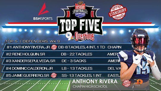 "I had someone tell me I fell off, ouh I needed that" <a href="/Drake/">Drizzy</a> 

Week 9 Top 5 Performances 

Don't forget to watch KTSM 9 News #9OT Friday at 10:15 PM to see the first ever Top 5 Offensive Lineman for the 2021 Season. Segment sponsored by <a href="/BSNSPORTS_TX/">BSN SPORTS Texas</a> 

Powered by <a href="/Prep1USA/">PREP1</a>