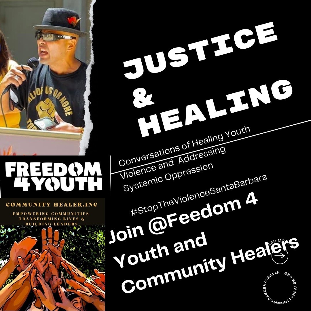 freedom4youth's tweet photo. Join us today at 4:00pm for a very special conversation with Henry the Community Healer! Henry Ortiz is the founder of Community Healers and author of Trauma Through a Traumatized Perspective Trainings. His knowledge helps heal our communities.🖤 DM us for the Zoom link! https://t.co/WGq0EM5eGc