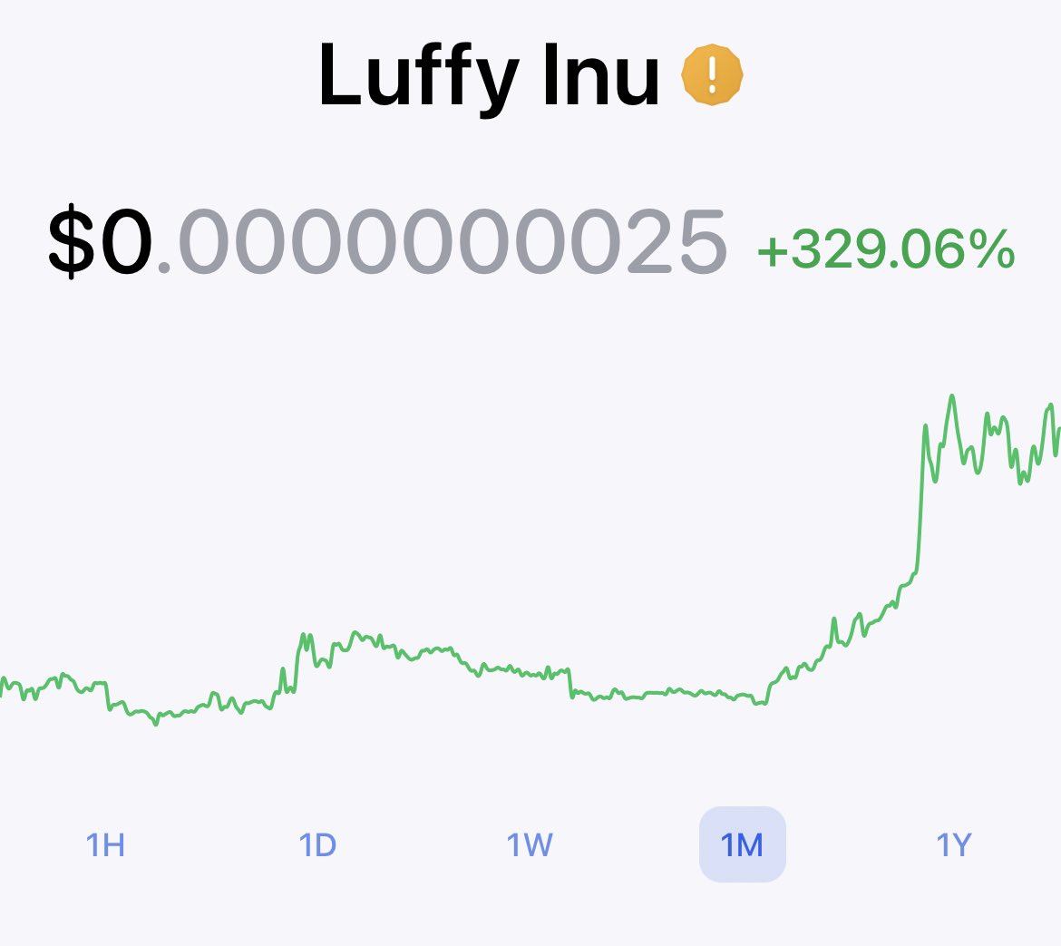 thecryptowalrus's tweet photo. Does that look to be going anywhere anytime soon? Lol 🙈🙉🙊 @LuffyInuToken #crypto #vinsmokesanjiinu #saitama #minishiba #altseason #DYOR #buythedip #anime https://t.co/Bl1muCNYar