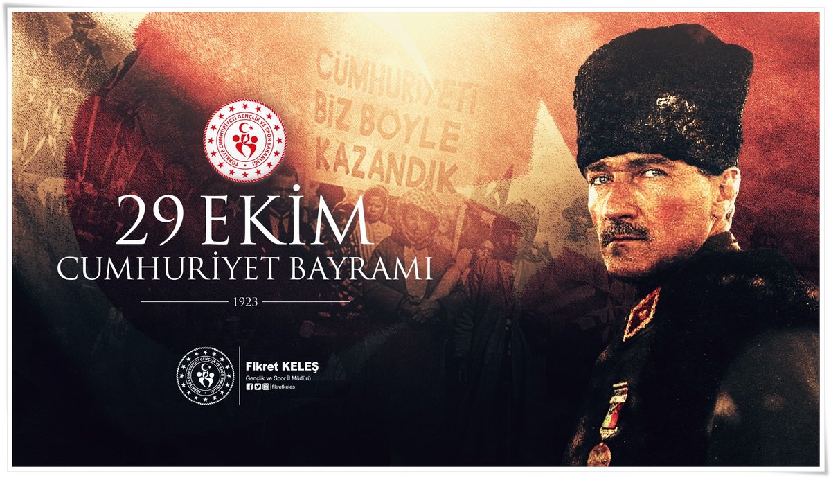 GSB_Adiyaman's tweet photo. #29Ekim Cumhuriyet Bayramımız kutlu olsun! 

Başta Gazi Mustafa Kemal Atatürk olmak üzere, İstiklal Harbimizin kahramanlarını saygıyla yâd ediyor, bin yıldır bu topraklar üzerinde yaşamamızın bedelini canlarıyla ödeyen tüm şehitlerimize Allah’tan rahmet diliyorum. https://t.co/XQ0SBRy6GD